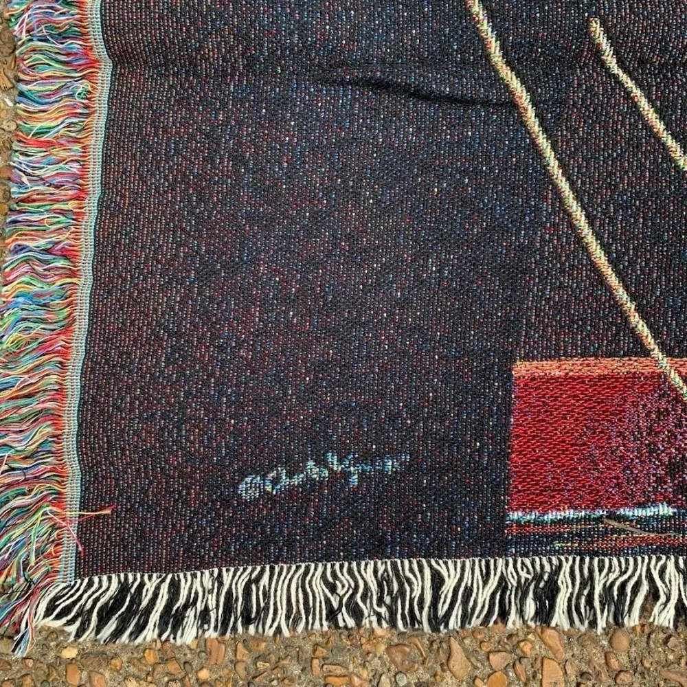 Charles Wysocki‎ Antique Store Quilts Village Home Woven Blanket Throw Tapestry